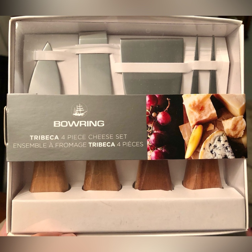 Bowring Tribeca 4 piece cheese set, NIB